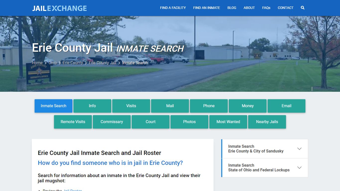 Inmate Search: Roster & Mugshots - Erie County Jail, OH